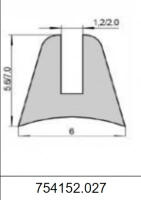 Профиль П-образный силиконовый 754152.027